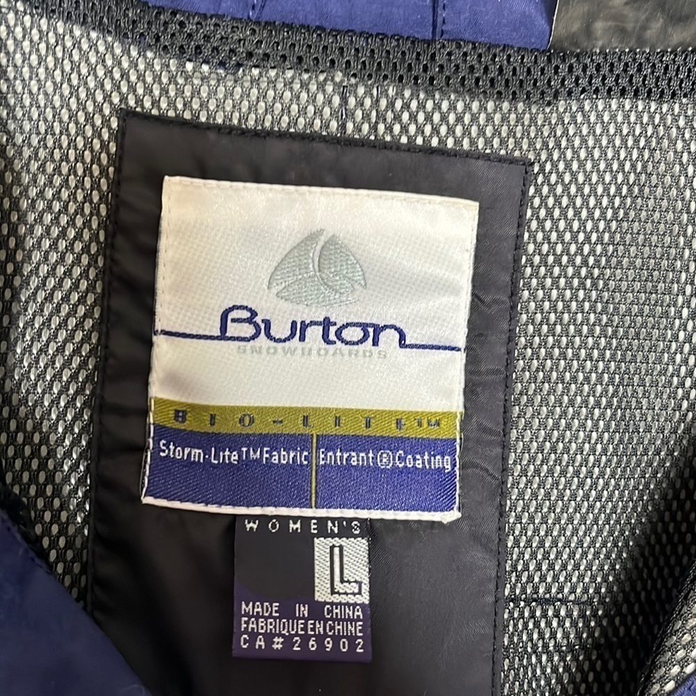Vintage Burton Snowboards Womens Storm-lite Full Zip Coat Jacket Sz Lg - Picture 3 of 9